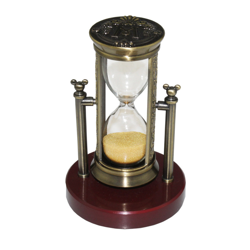 Green bronze M letter yellow sand hourglass RKS-BG001 (1)