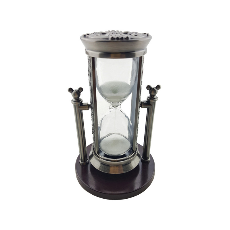 Electric ancient tin R letter white sand hourglass  RKS-BG001ca (1)