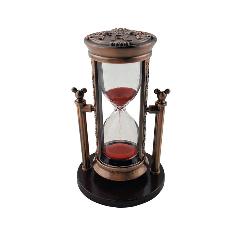 Electric red bronze R letter red sand hourglass  RKS-BG001RRR (1)